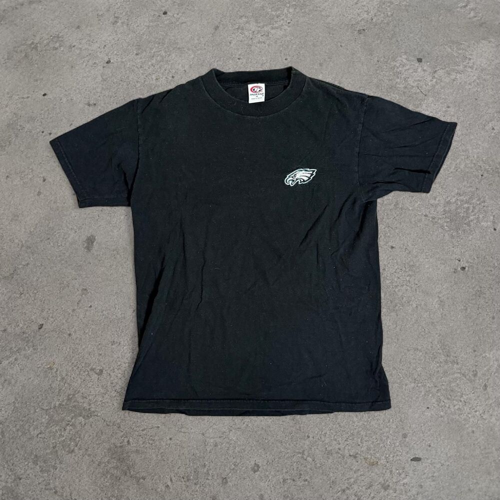Vintage 1990’s NFL Eagles Black Shirt True Fan Embroidered Mens Size Medium